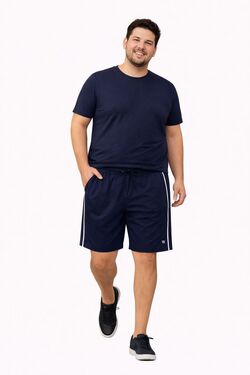 Bermuda Masculina Plus Size Stilo Port em Tactel Marinho – Leve Confortável e Secagem Rápida